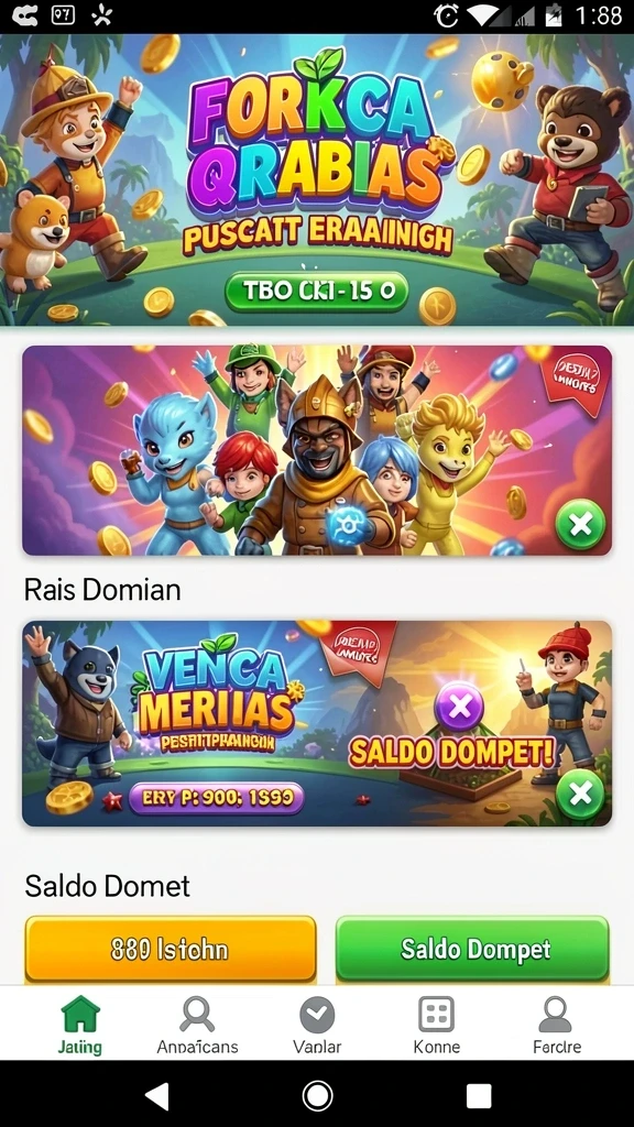 Level permainan yang penuh dengan tantangan menarik.