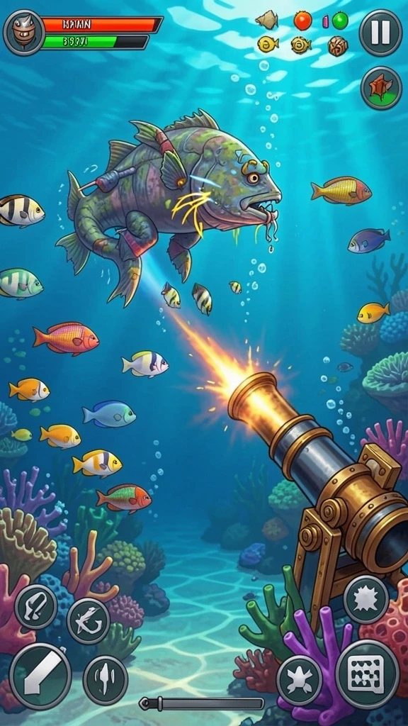 Skrinsut saat pemain berinteraksi dalam mode multiplayer.