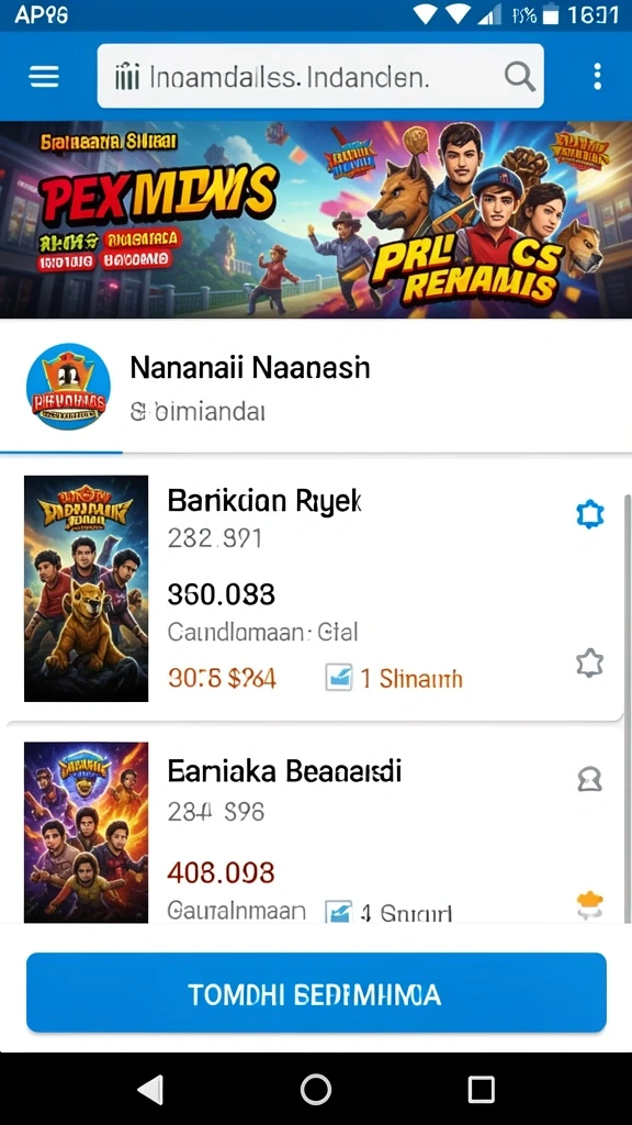 Tampilan karakter yang beragam dan menarik.