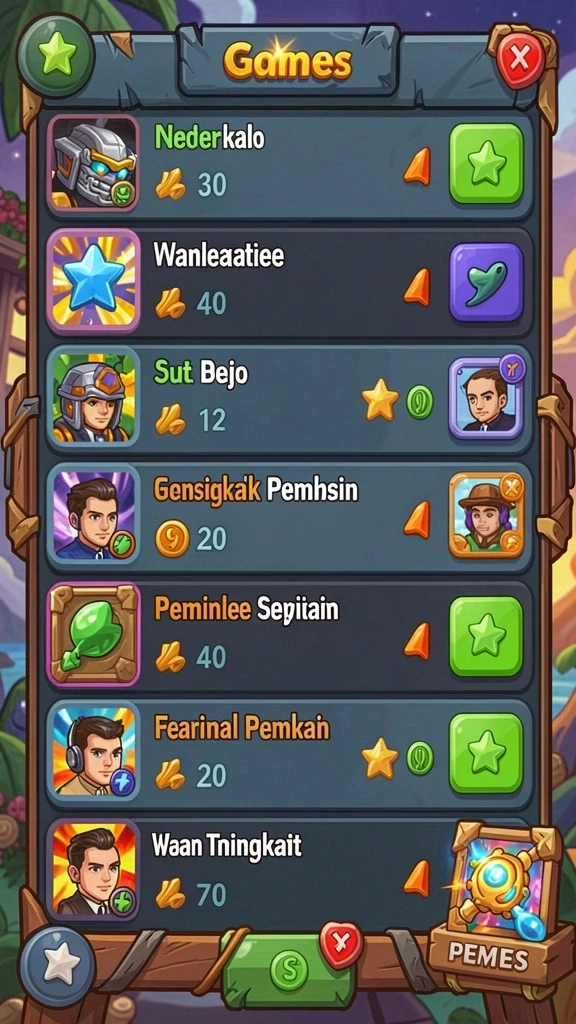 Berbagai karakter menarik dalam permainan.