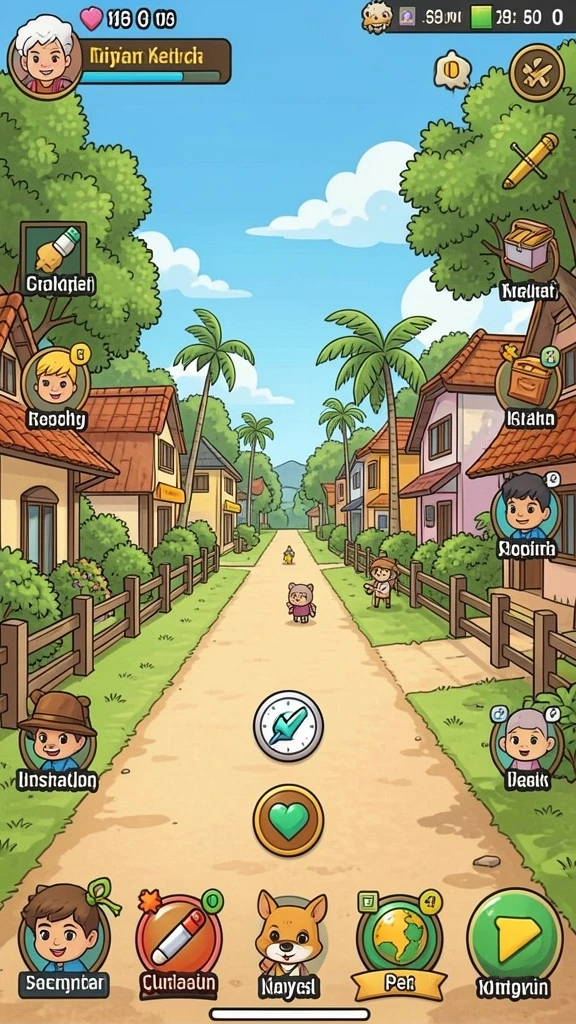 Screenshot menunjukkan antarmuka permainan yang menarik.