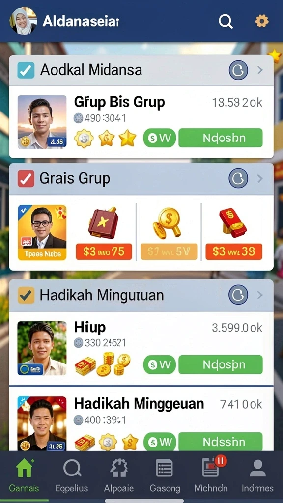 Tampilan awal yang menarik dengan karakter utama yang dinamis.