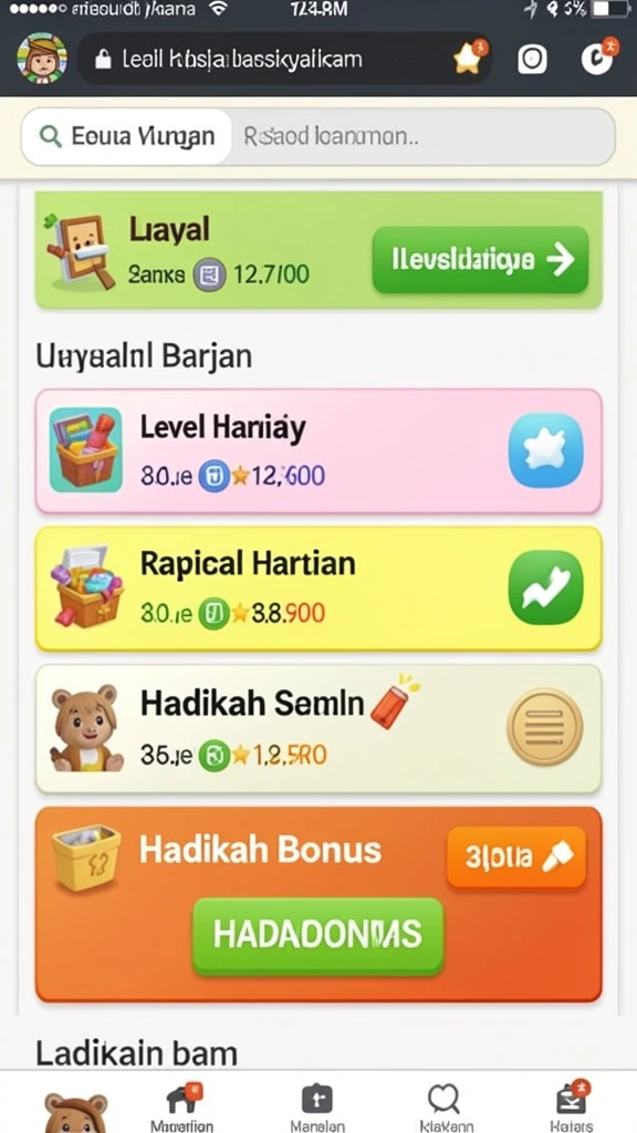 Beragam permainan menarik yang bisa anda pilih.