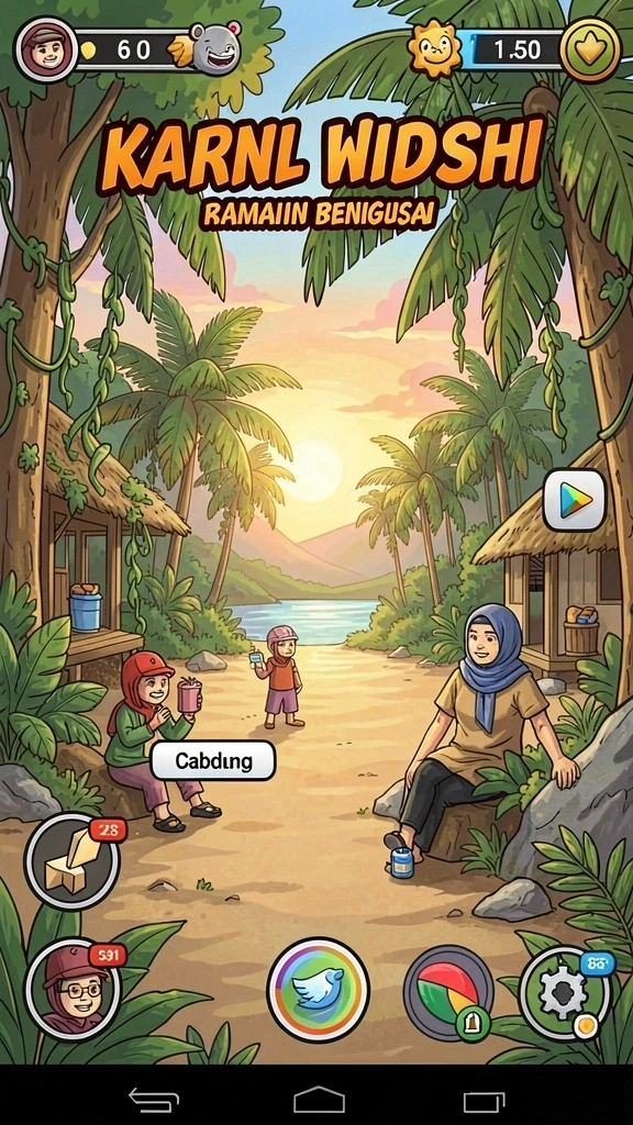 Screenshot menampilkan momen bermain yang mendebarkan.