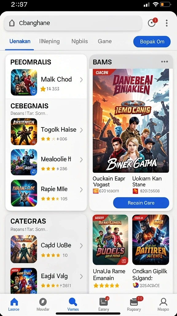 Level tantangan yang bervariasi dan seru.