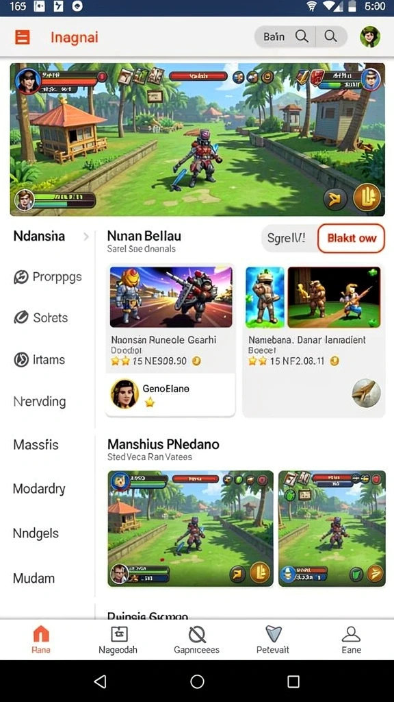 Beragam pilihan permainan kartu dan slot.