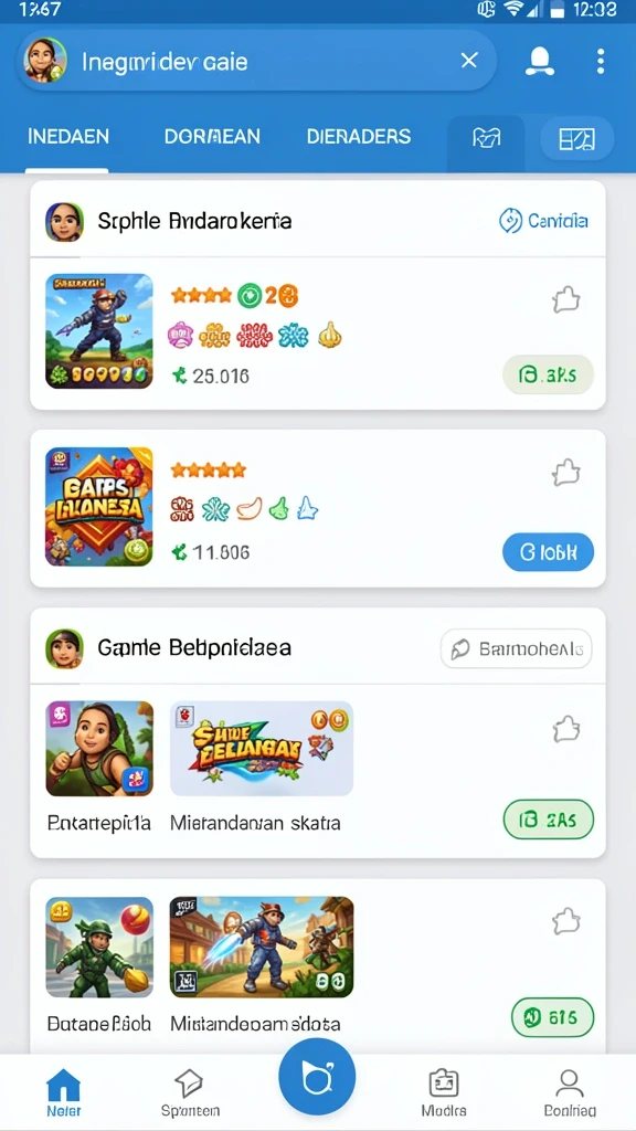 Penghargaan menarik untuk setiap pencapaian dalam permainan.