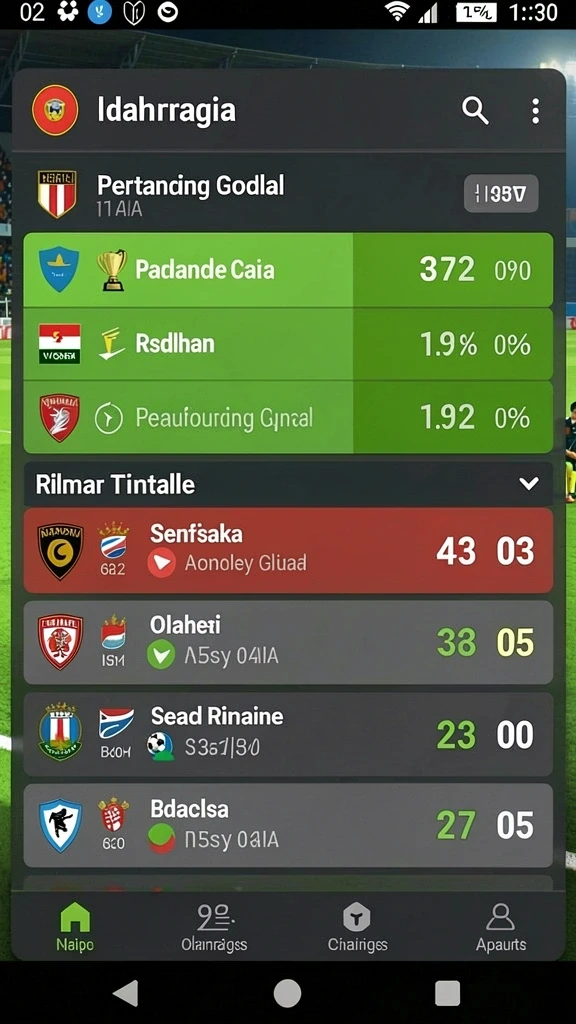 Lingkungan yang kaya detail dan penuh warna.